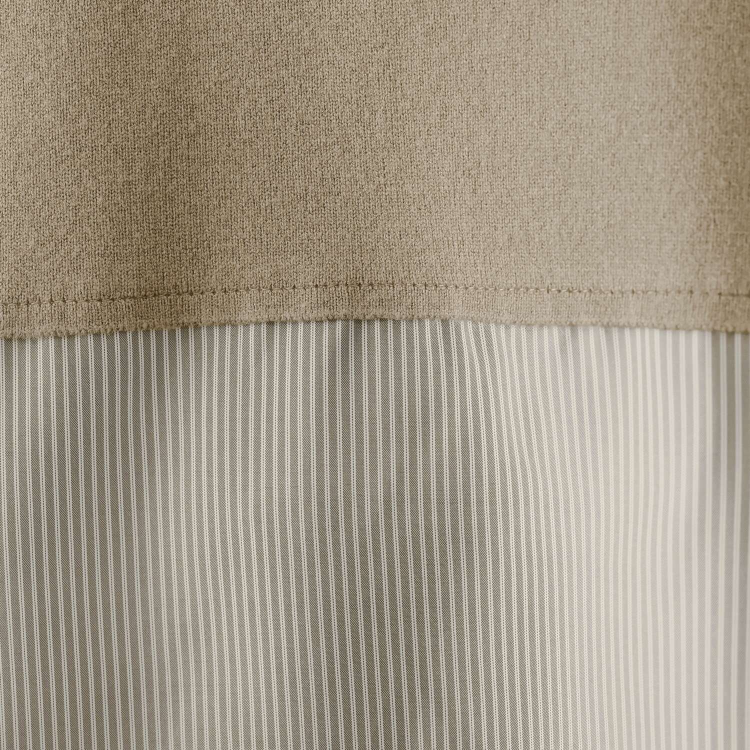 マイジュジュ 一枚で決まる！ ニットジレ レイヤード風 ストライプチュニック