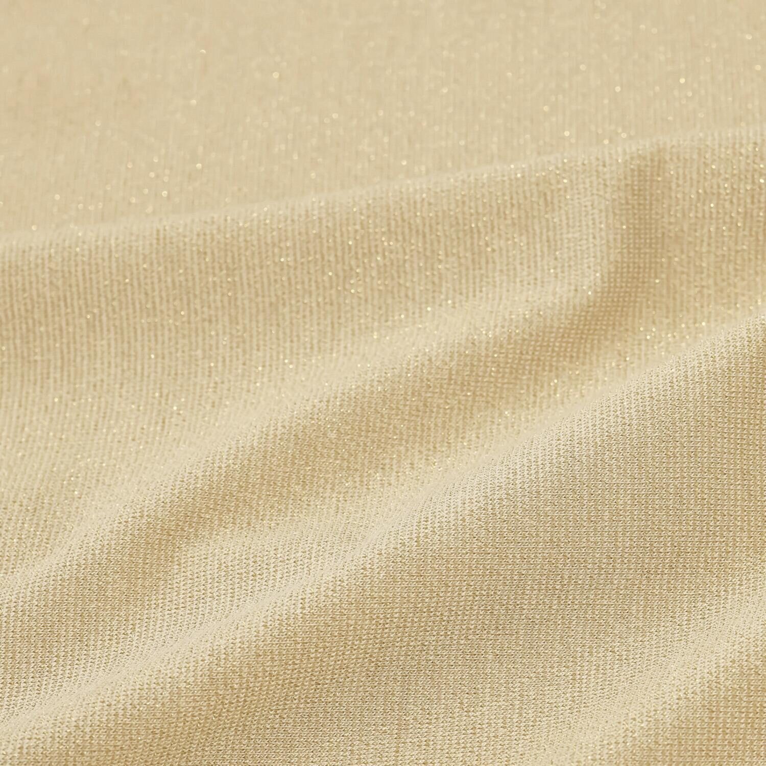 トマケトマ シームレスネック 袖口ボタンアクセント ラメカットソー プルオーバー