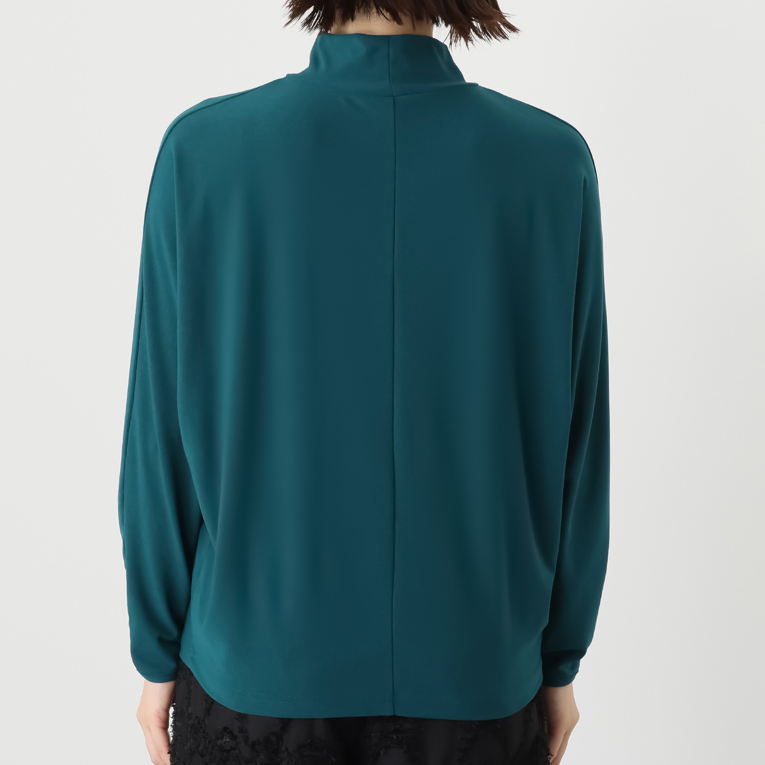 トマケトマ カットジョーゼット ハイネック プルオーバー