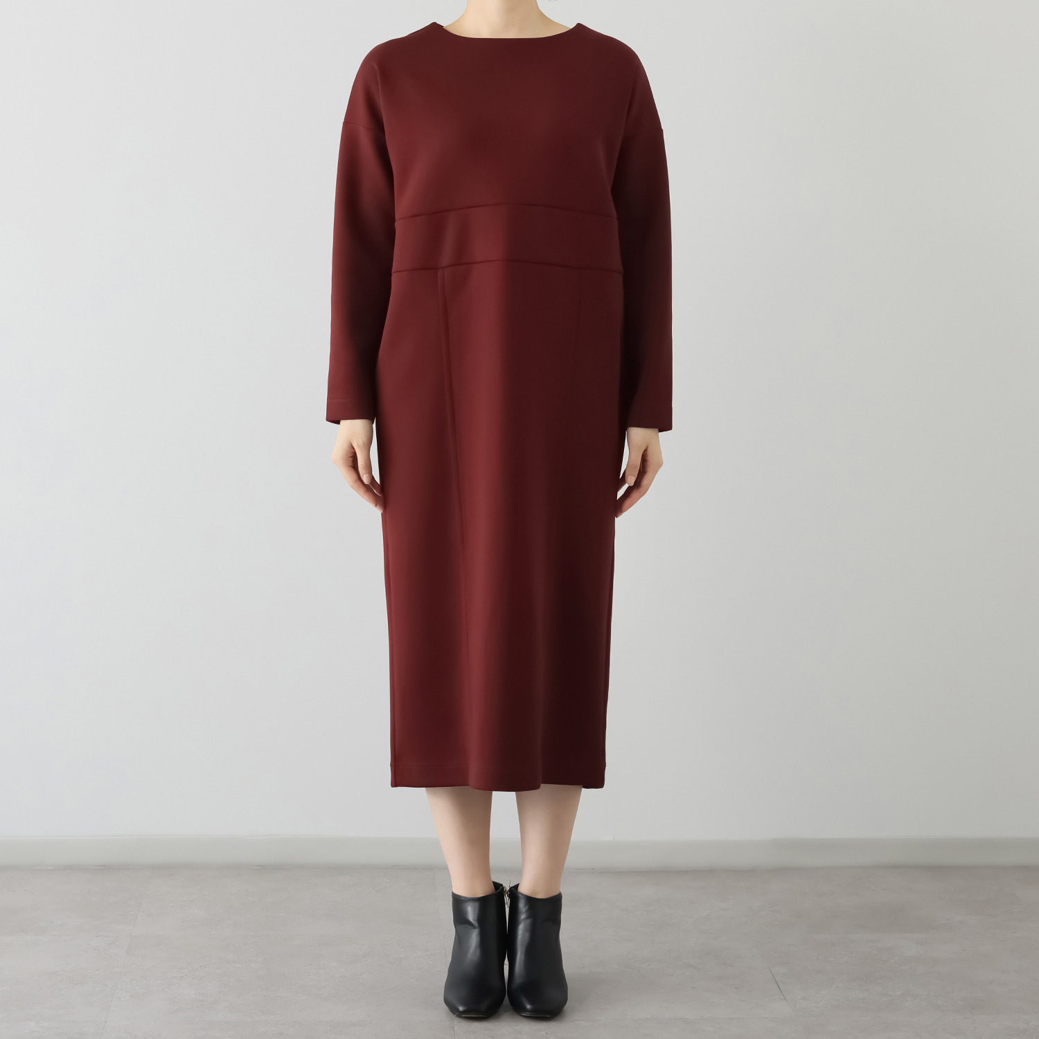 トマケトマ ダンボールニット ウエスト切替 ワンピース