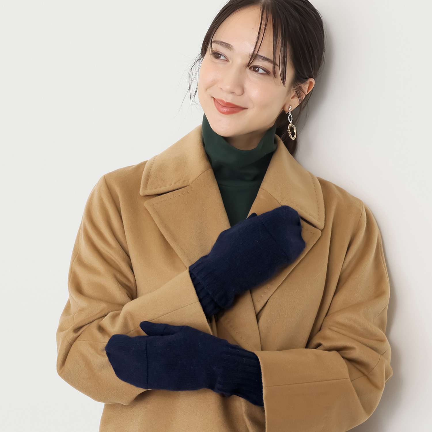 エヌエフ 自社牧場で育った ウール１００％ ニットミトン