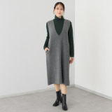 エヌエフ 自社牧場で育った ウール１００％ ジャンパースカート