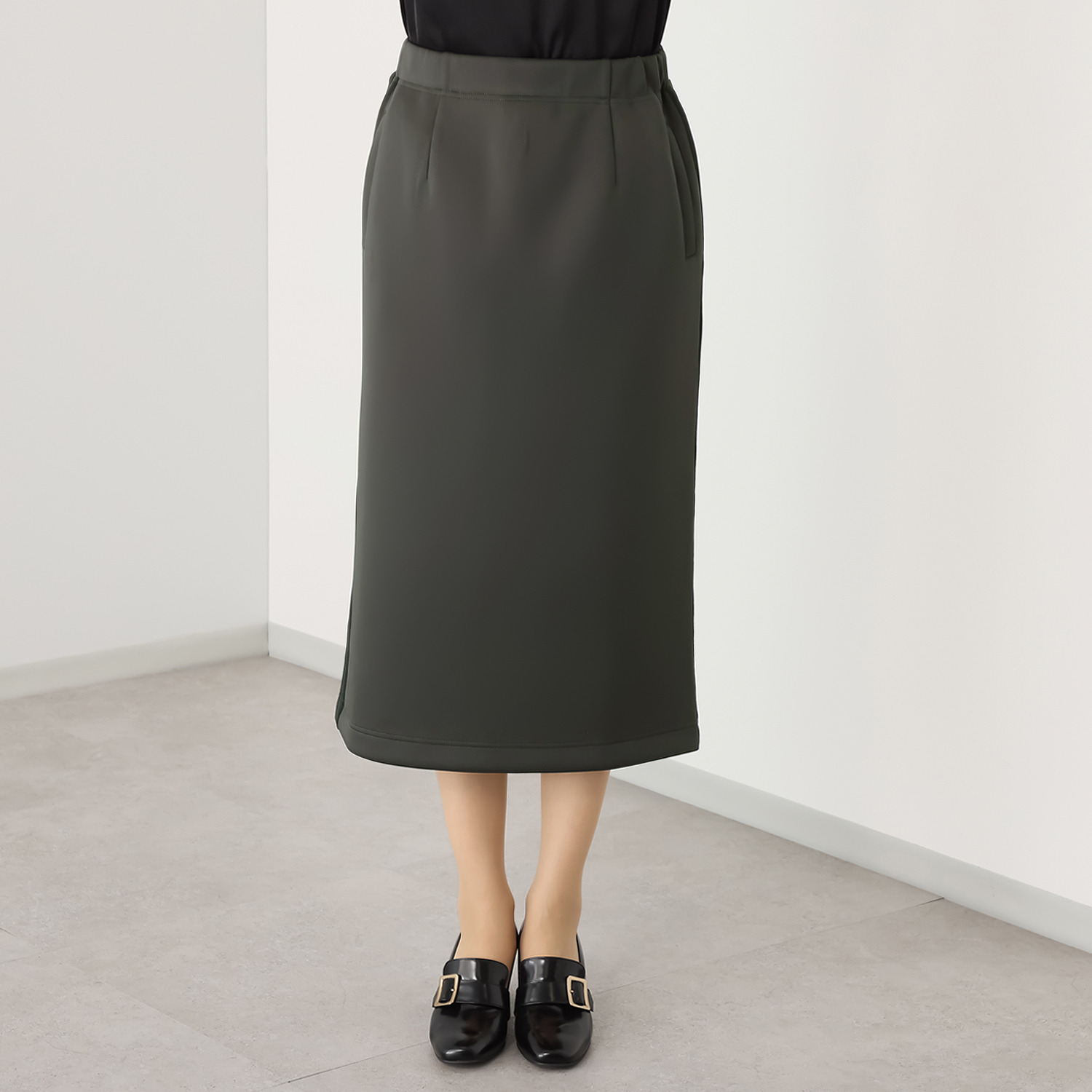 ミューリエ 大人フェミニンな スポーティーミックス サイドラインスカート