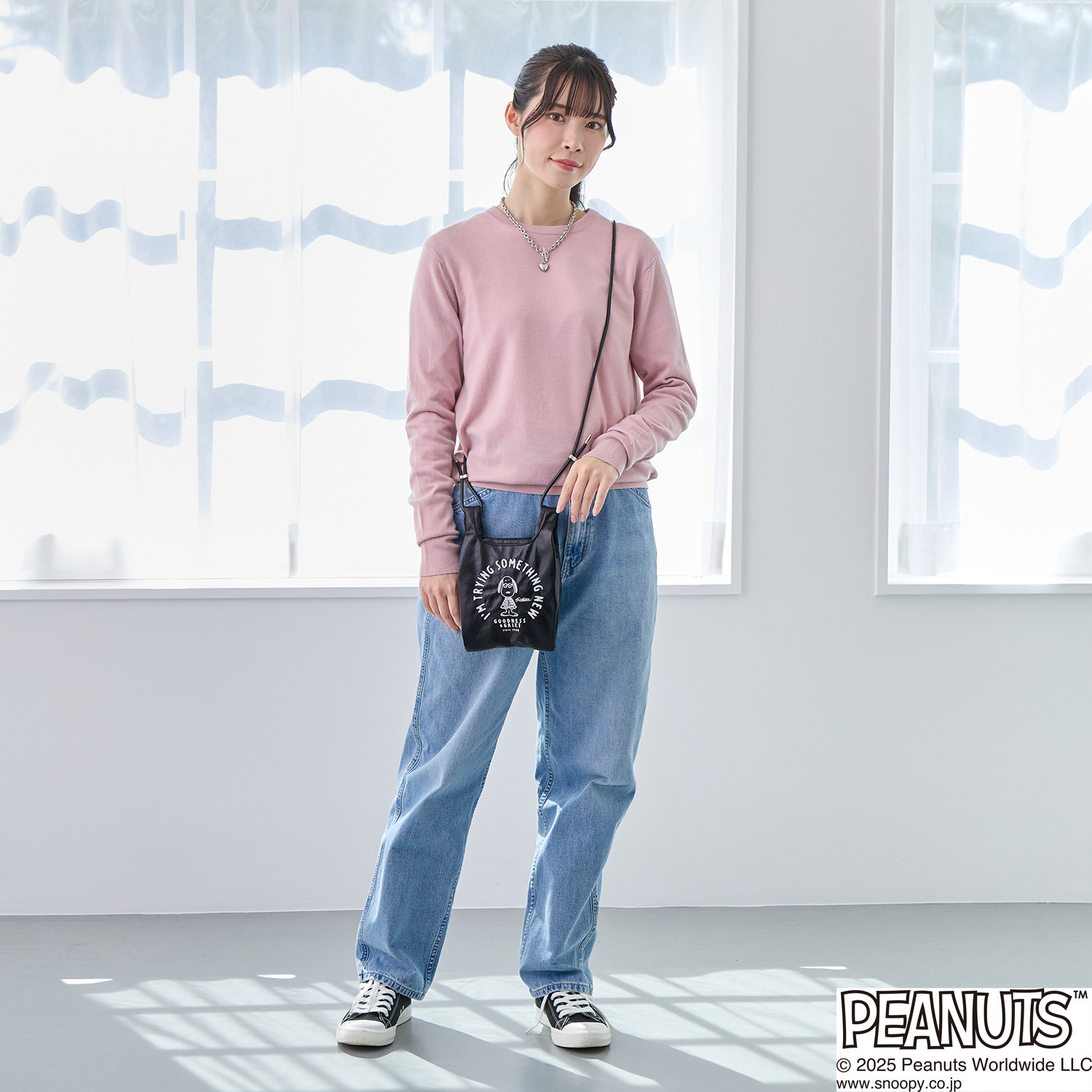 ルートート ピーナッツ メタリック ２ウェイ ミニトートバッグ