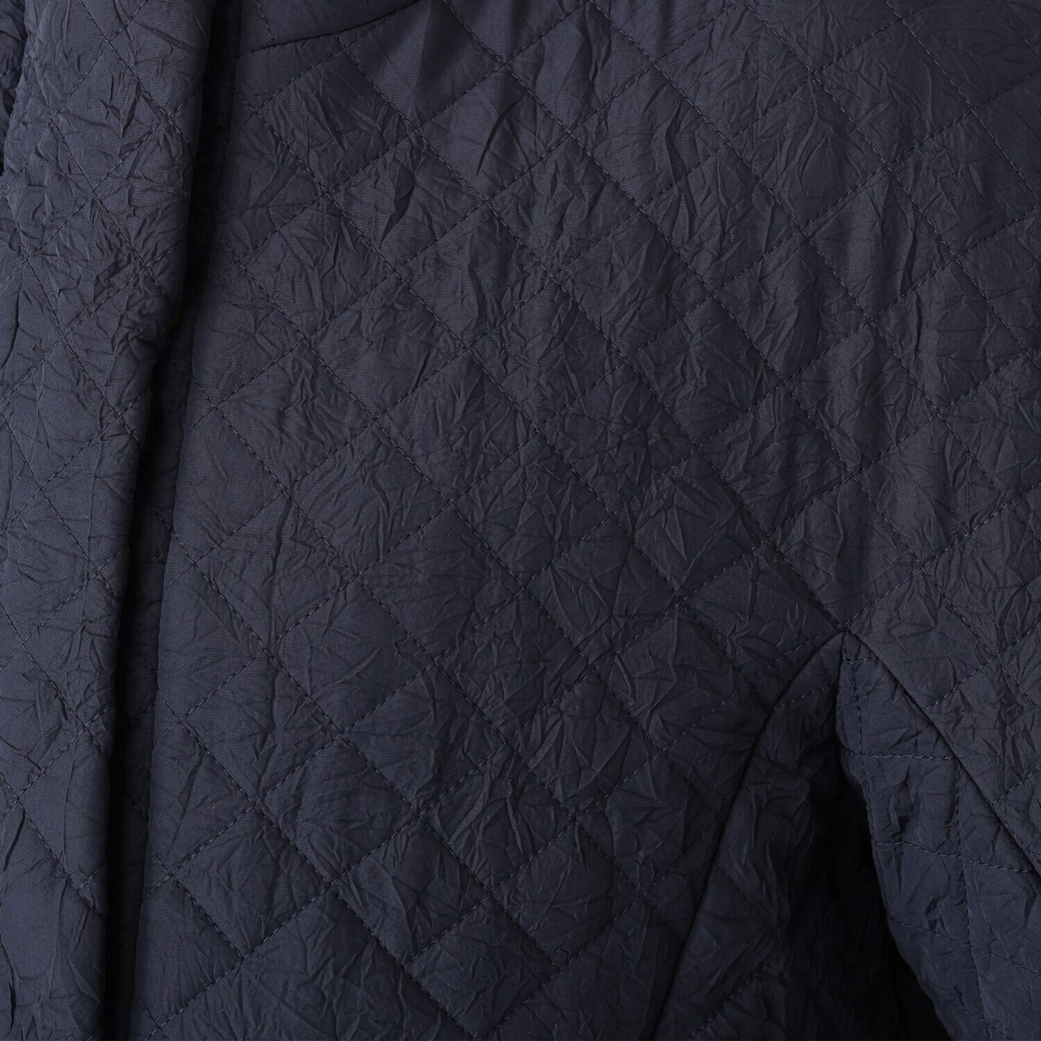 元町ゼラール ワッシャータフタ グラデーションキルト ミドル丈フーディーコート