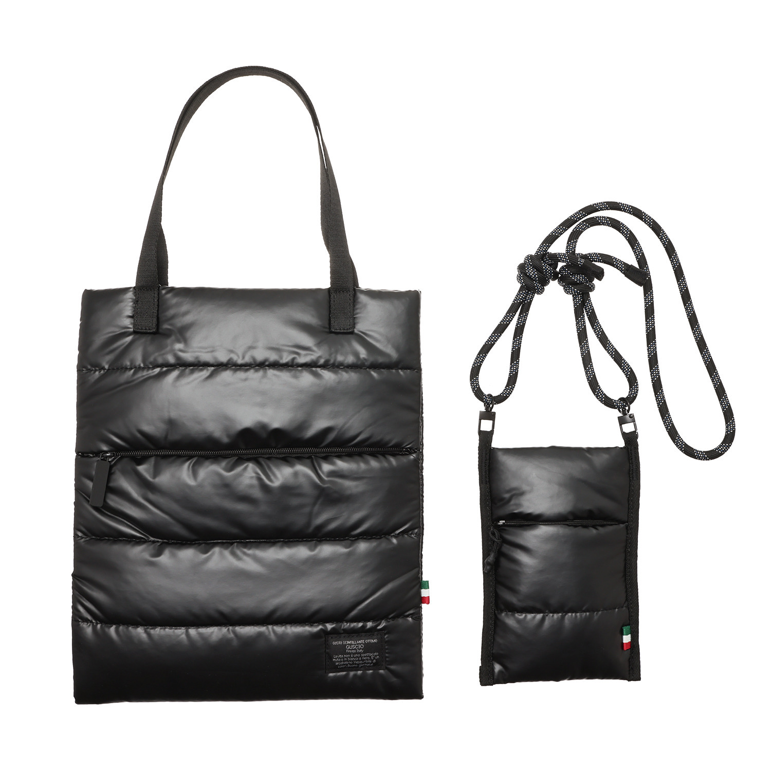 グッシオイタリー キルティング トートバッグ＆ ショルダーバッグセット