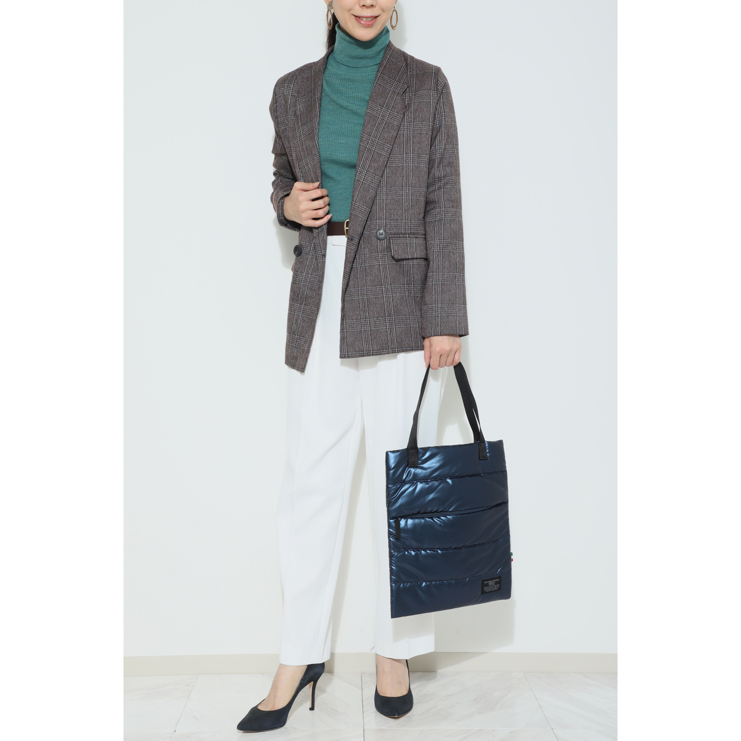 グッシオイタリー キルティング トートバッグ＆ ショルダーバッグセット