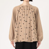 アリュメット ドットフロッキーブラウス