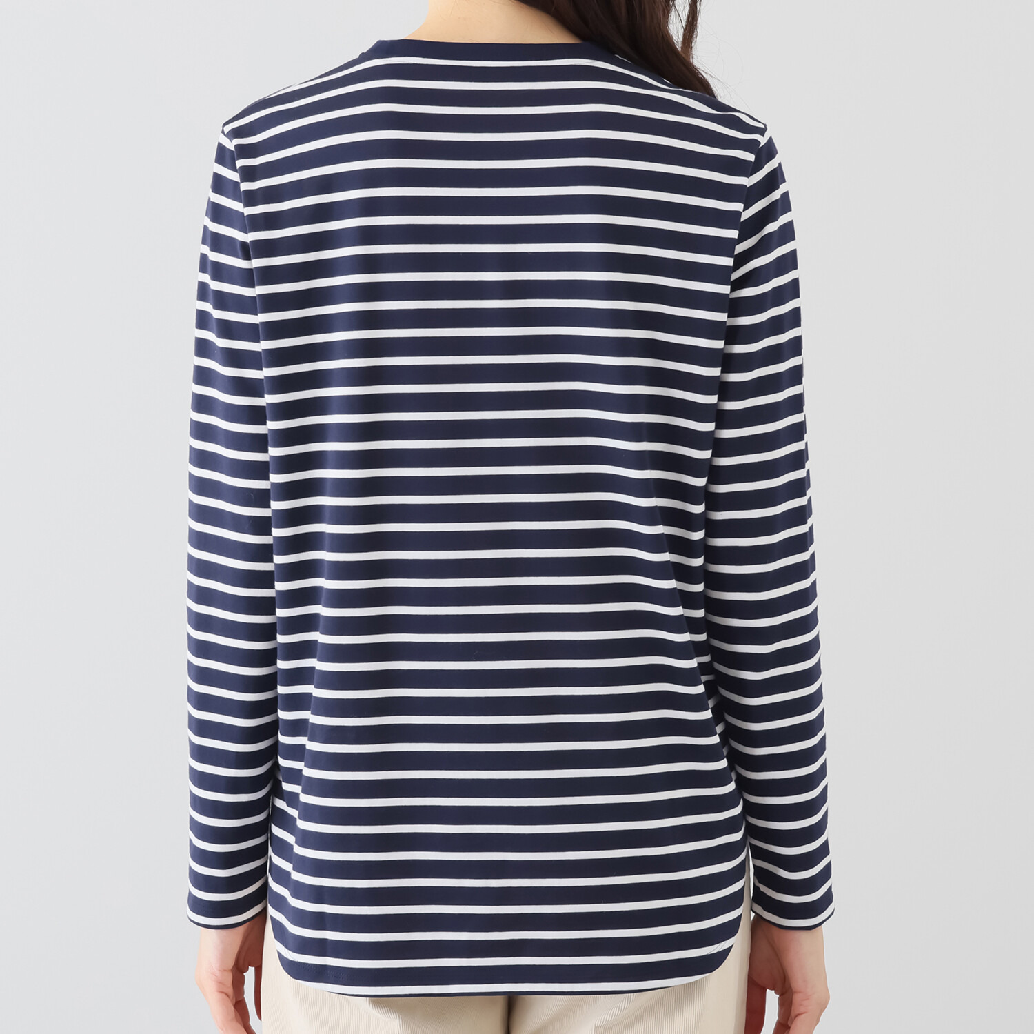 亀　恭子セレクト！ シャルルポ 日本製 ギザコットン混 長袖プルオーバー