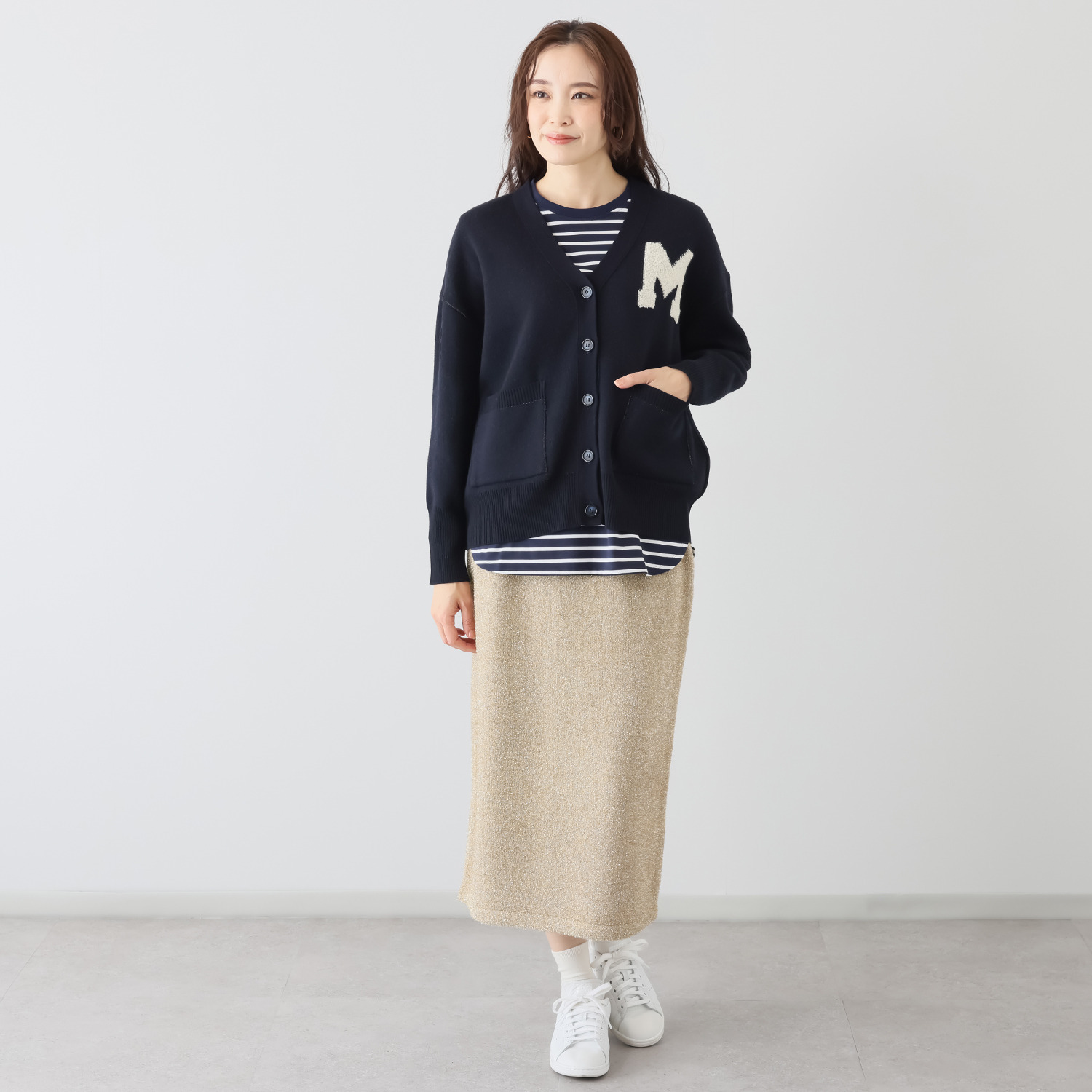 亀　恭子セレクト！ シャルルポ 日本製 ギザコットン混 長袖プルオーバー