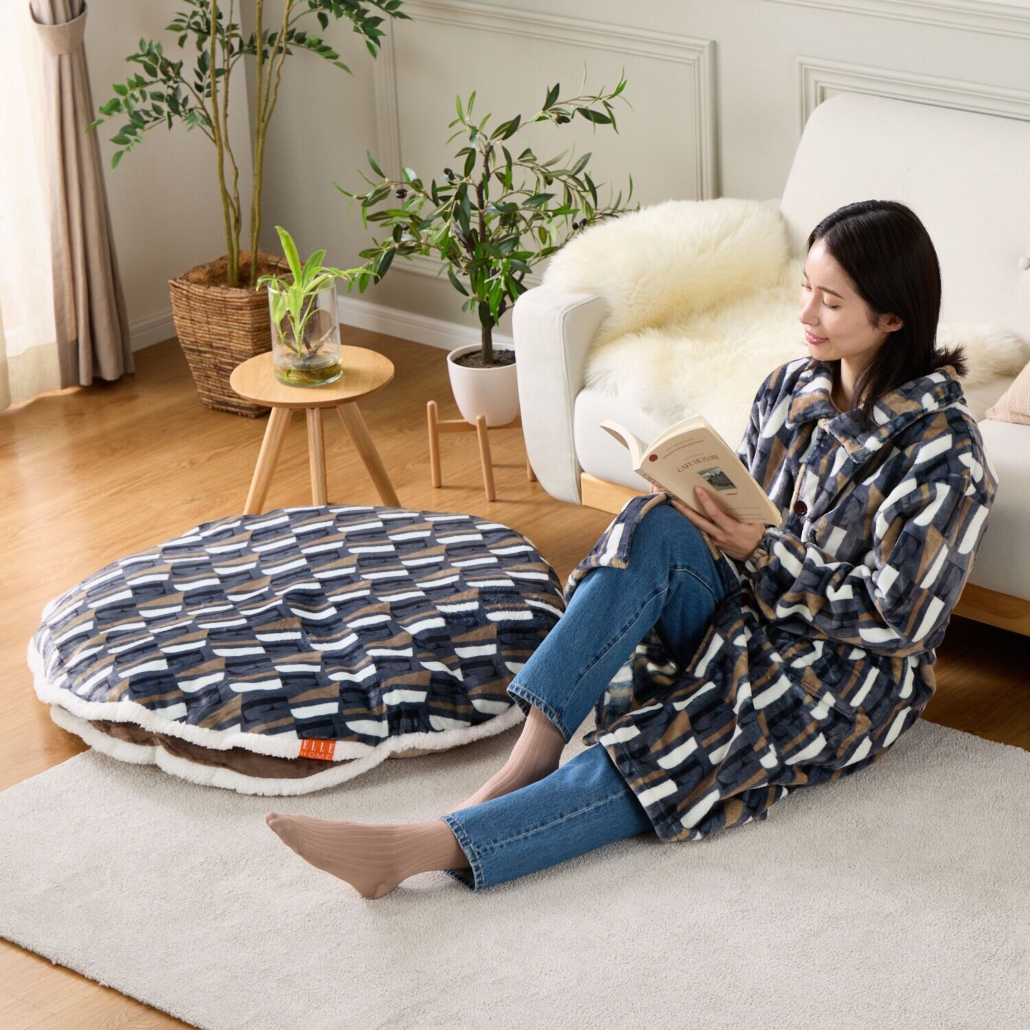 ＥＬＬＥ　ＨＯＭＥ ウィンターコレクション 着る毛布