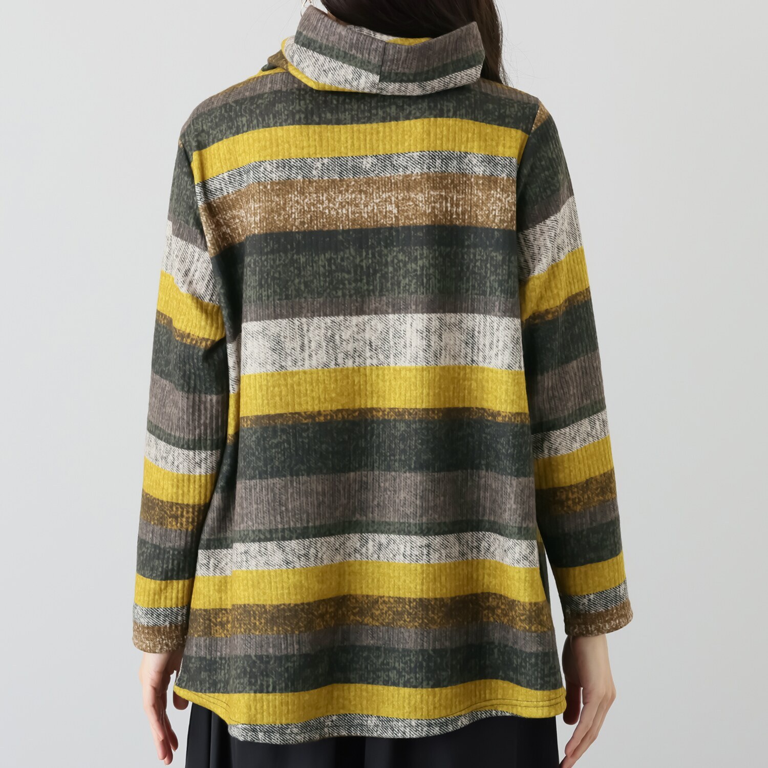 コイビトミサキ 起毛 マルチカラー ボーダーチュニック