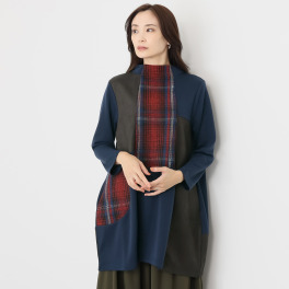 コイビトミサキ チェック柄 切替デザインチュニック