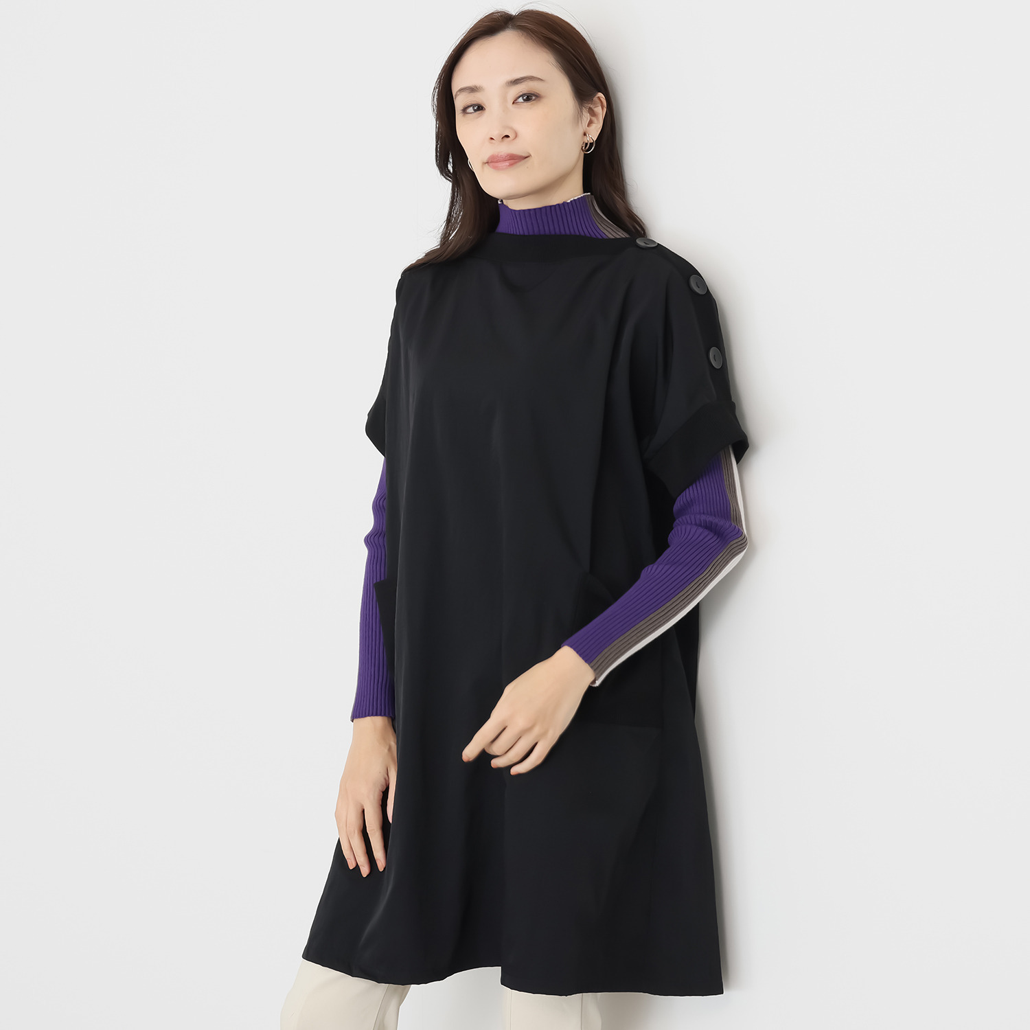 コイビトミサキ 肩ボタンアクセント チュニック