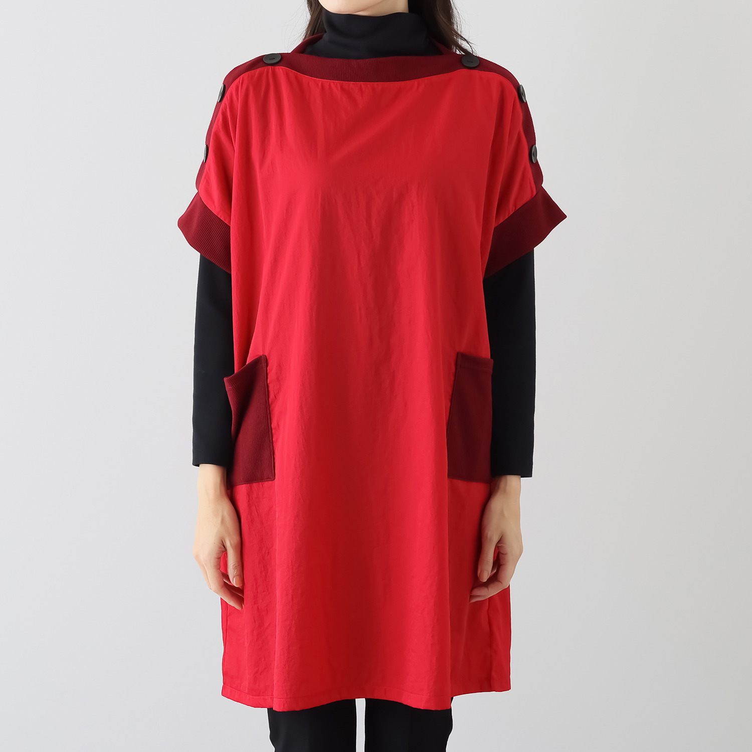 コイビトミサキ 肩ボタンアクセント チュニック