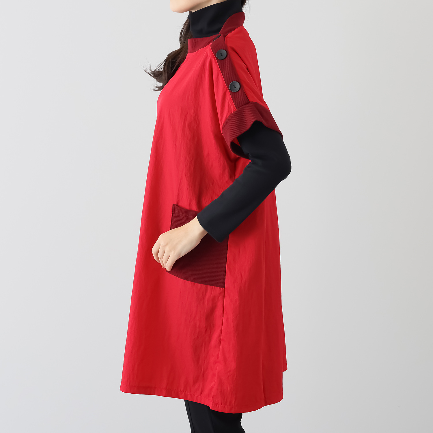 コイビトミサキ 肩ボタンアクセント チュニック