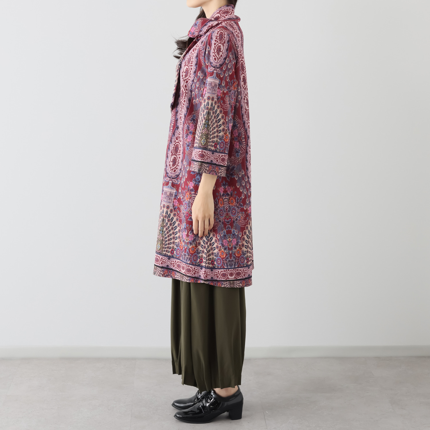 コイビトミサキ オリエンタル柄 ネックアクセント チュニック