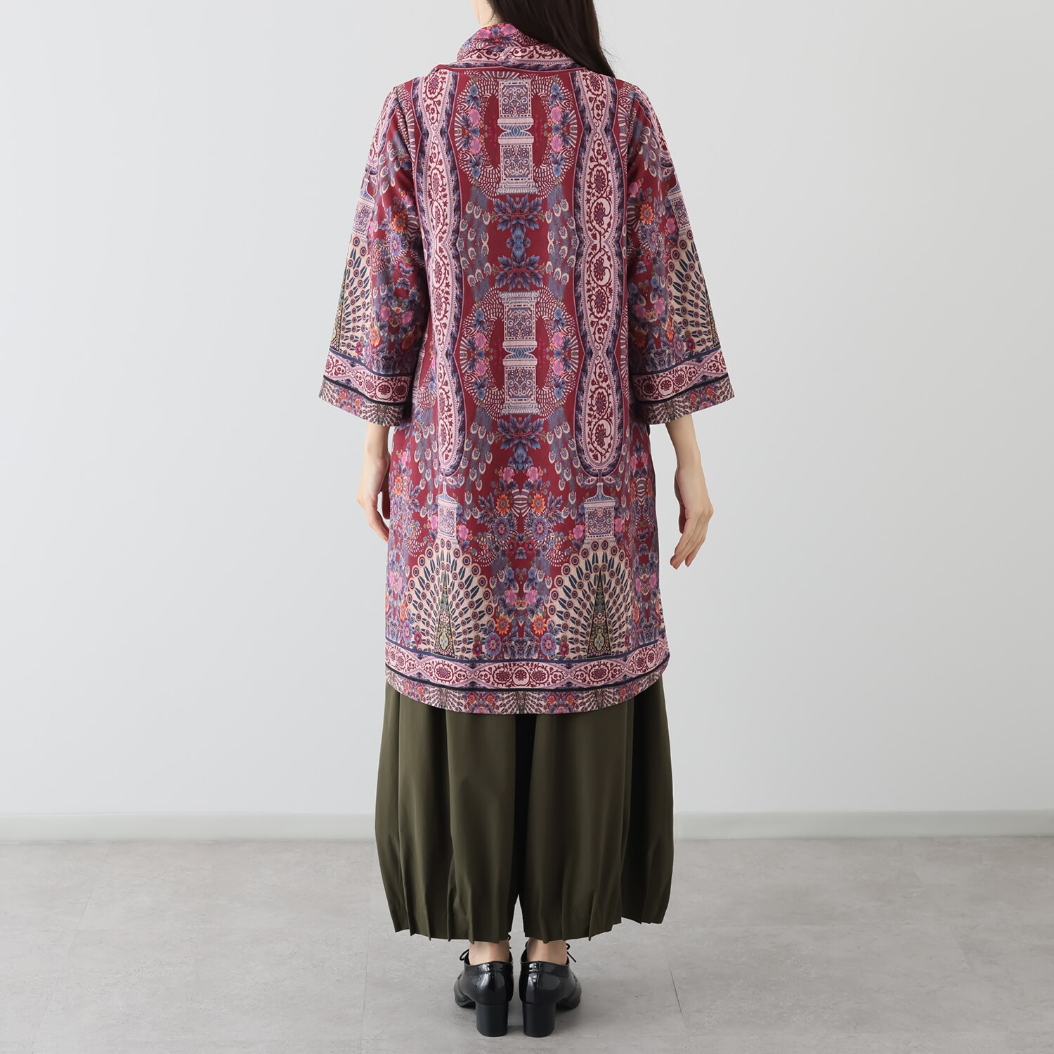 コイビトミサキ オリエンタル柄 ネックアクセント チュニック