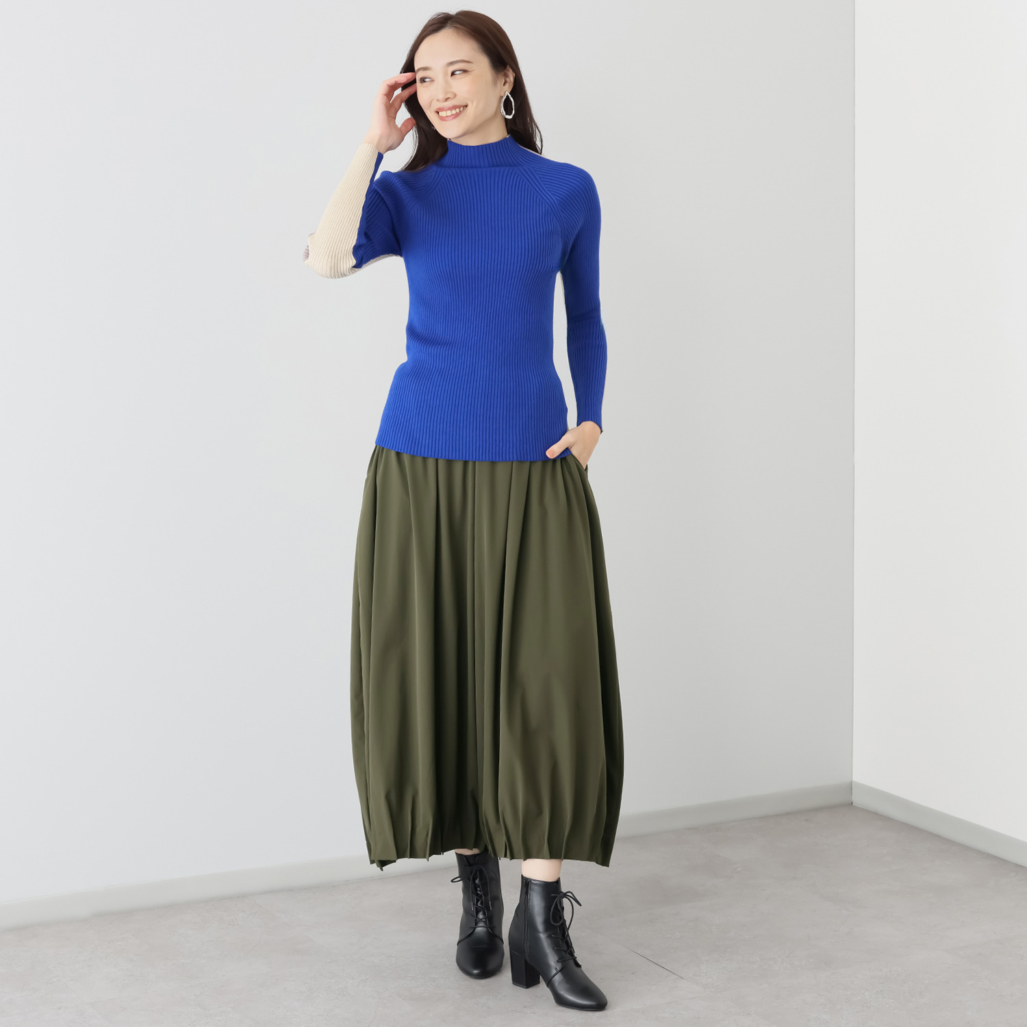 コイビトミサキ タックアクセント バルーンパンツ