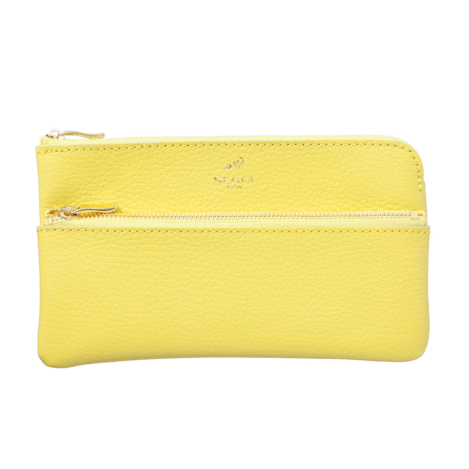 ムジカヴィータ イタリアン牛革 通帳サイズポーチ