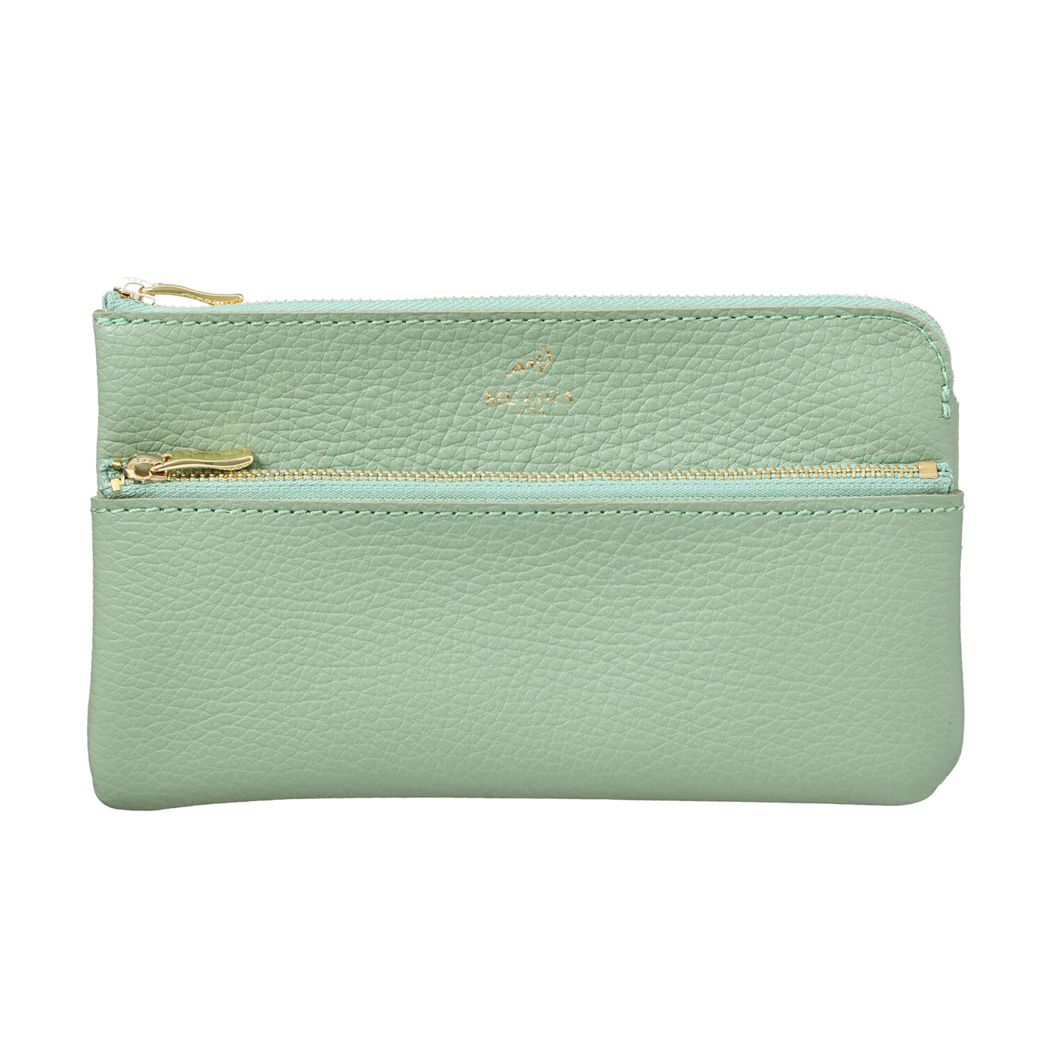 ムジカヴィータ イタリアン牛革 通帳サイズポーチ