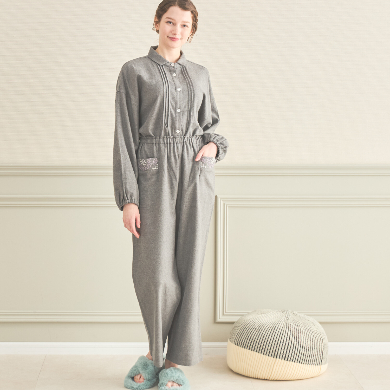 ナルエー 綿１００％ フランネル パジャマ