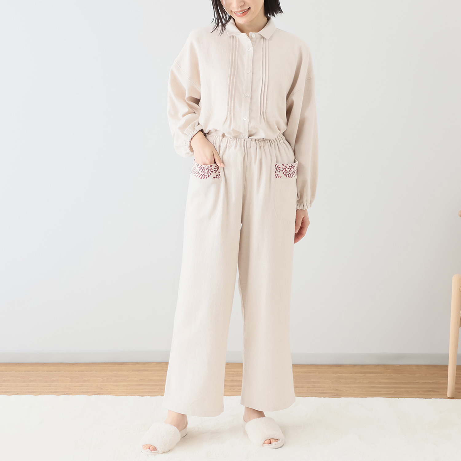 ナルエー 綿１００％ フランネル パジャマ