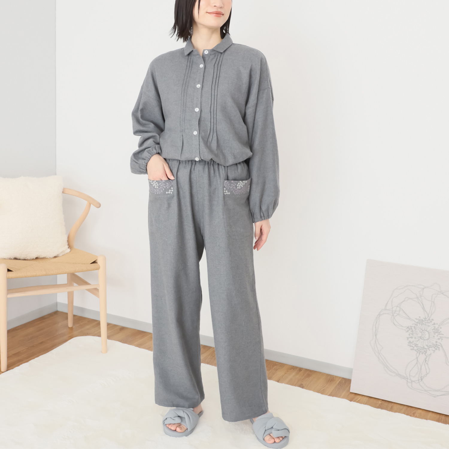 ナルエー 綿１００％ フランネル パジャマ