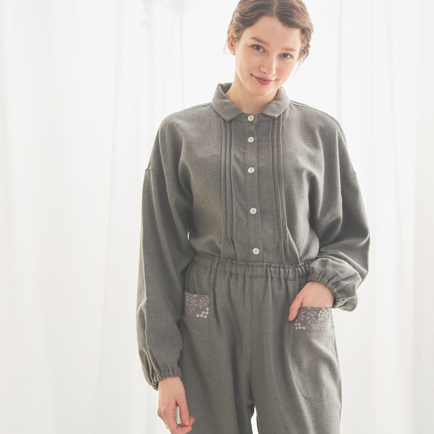 ナルエー 綿１００％ フランネル パジャマ