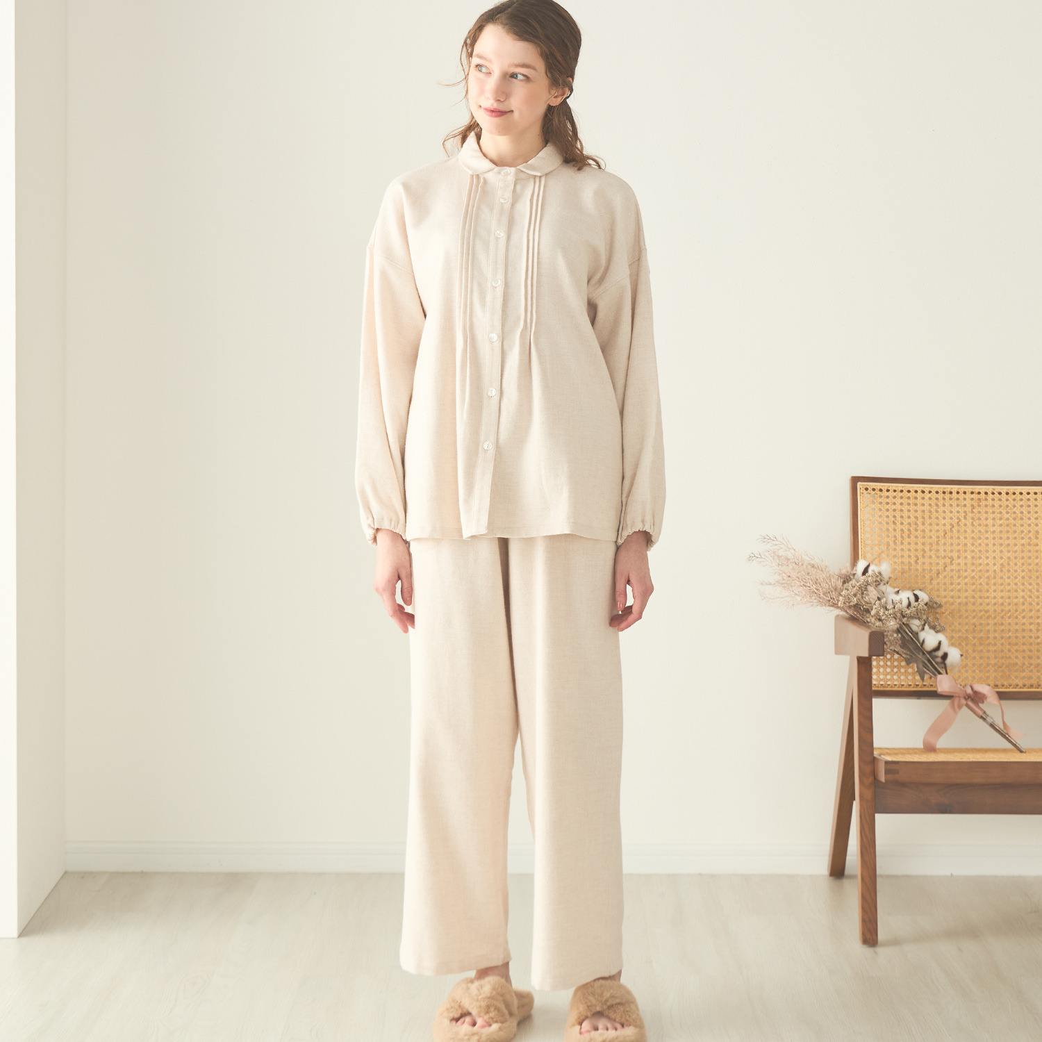 ナルエー 綿１００％ フランネル パジャマ