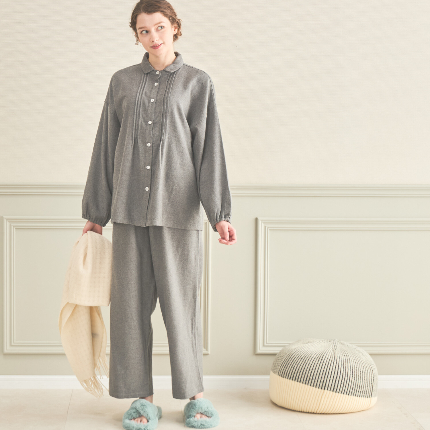 ナルエー 綿１００％ フランネル パジャマ