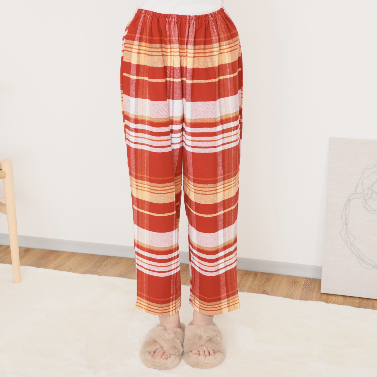 ナルエー 綿１００％ チェックパジャマ