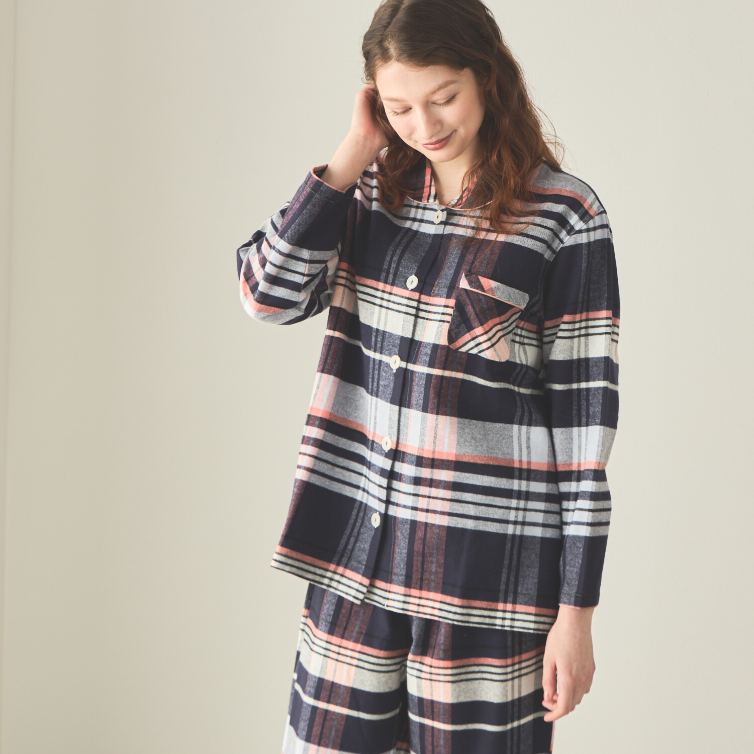 ナルエー 綿１００％ チェックパジャマ