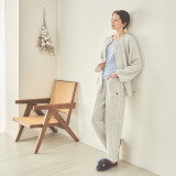 ナルエー 綿混・中綿入り接結 楽ちんカーブパンツ