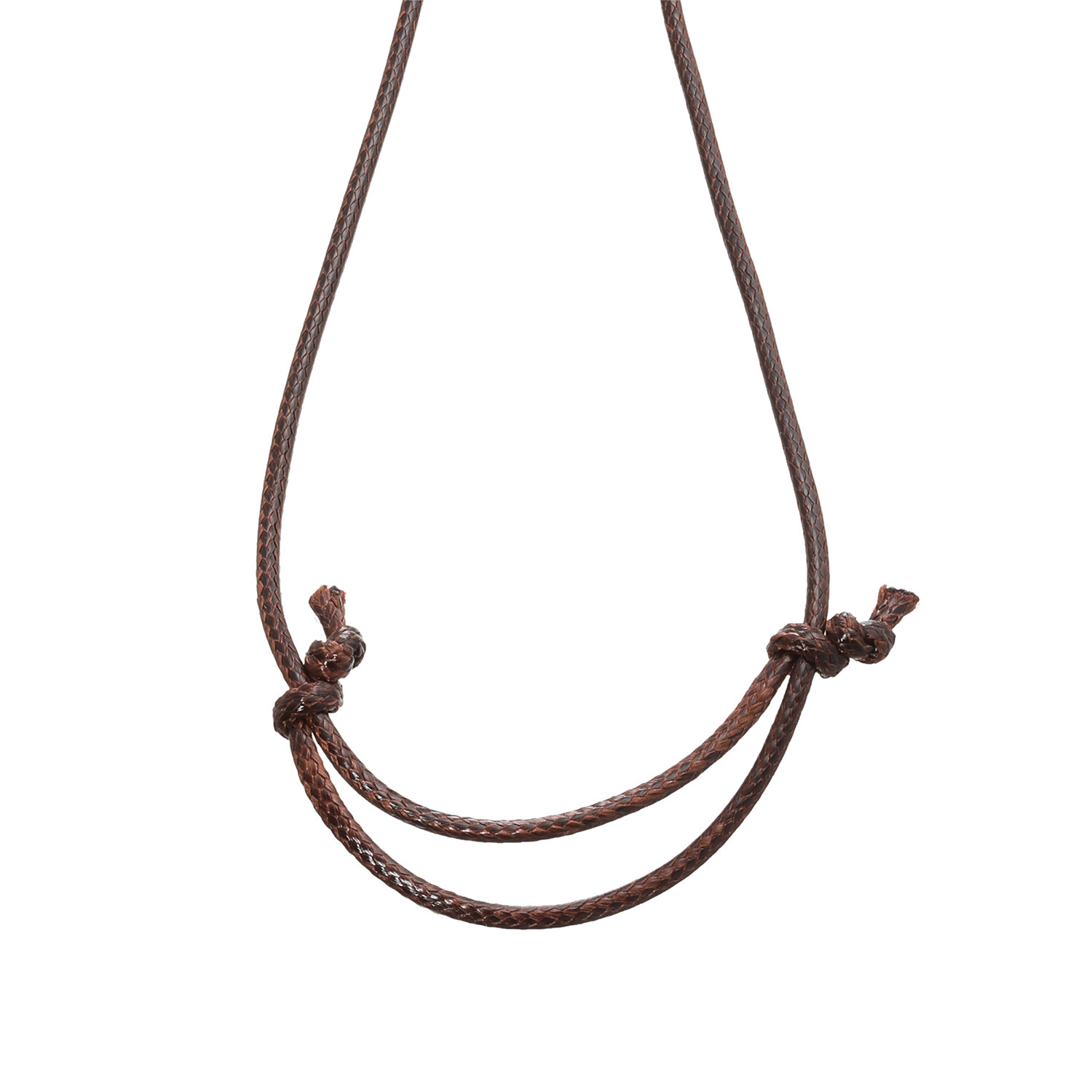 グレイスモア 水牛 クローバーカットワーク スライドコード ロングネックレス