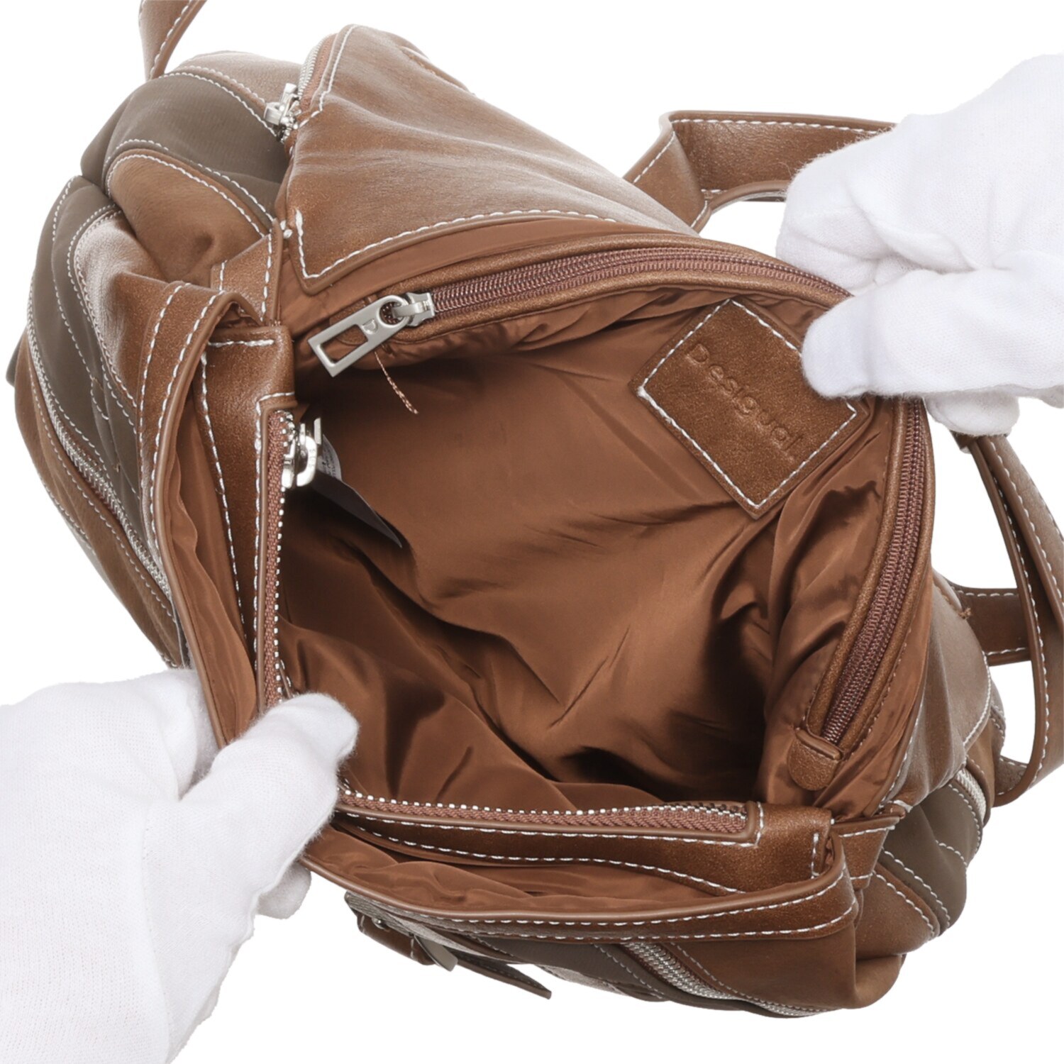 デシグアル パッチワークベルト リュック