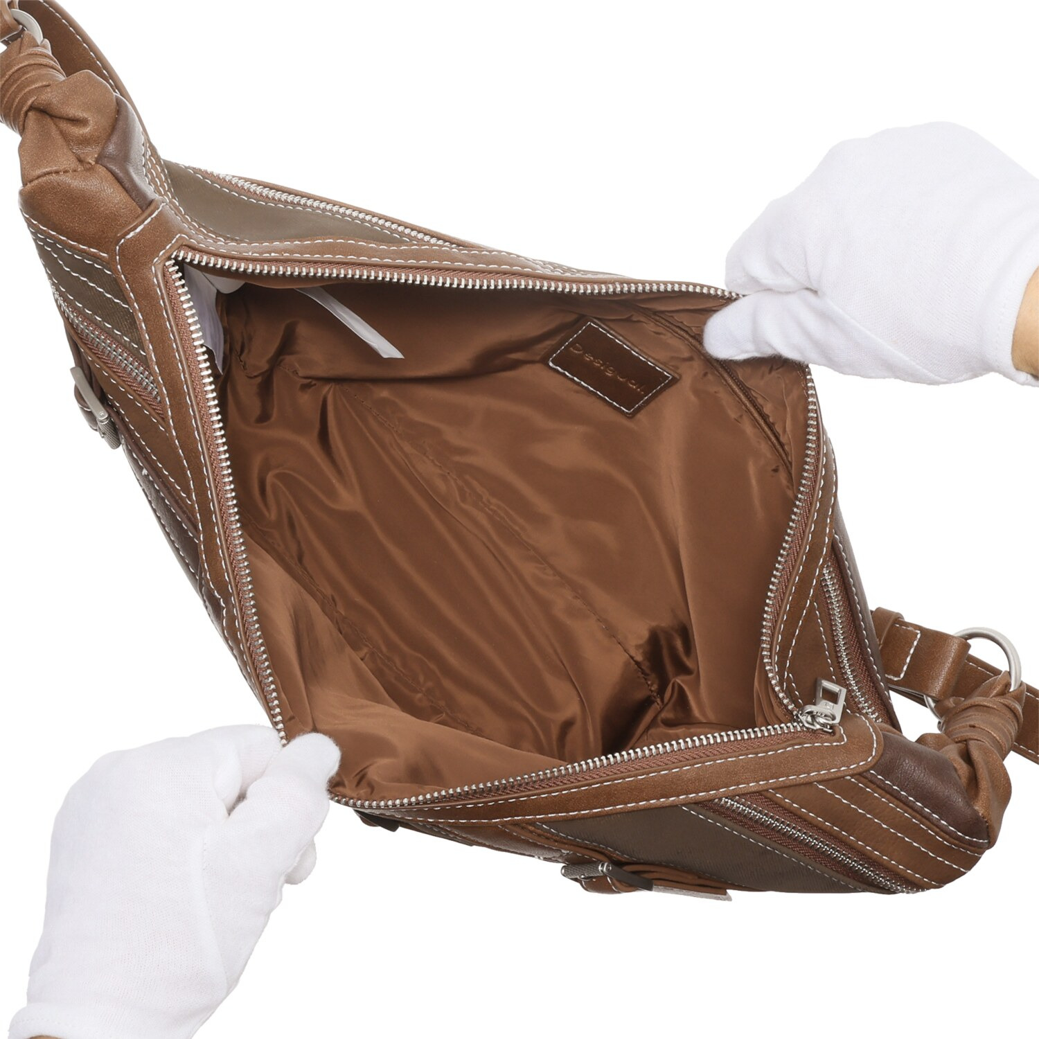 デシグアル パッチワークベルト ワンショルダーバッグ