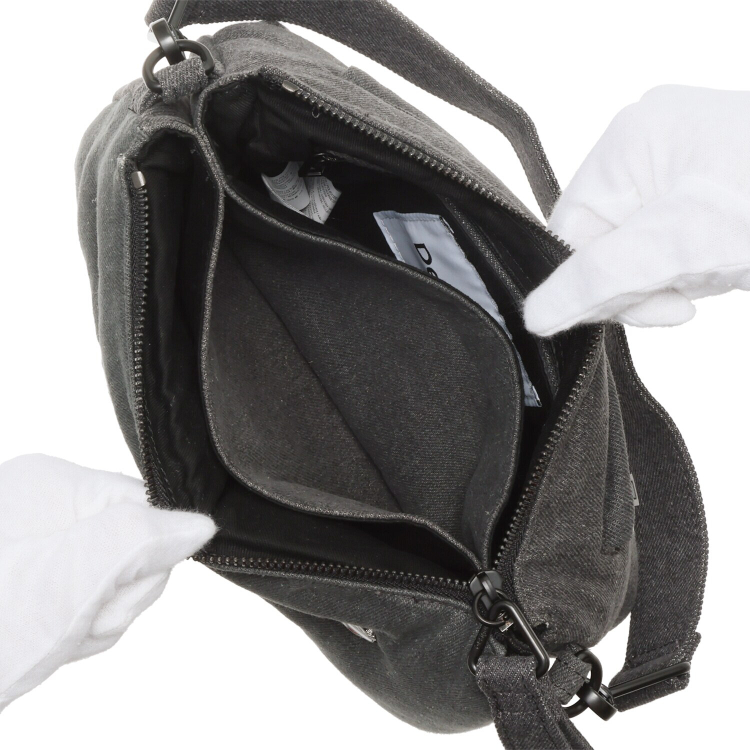 デシグアル ミッキーマウス スタッズアクセント デニムショルダーバッグ