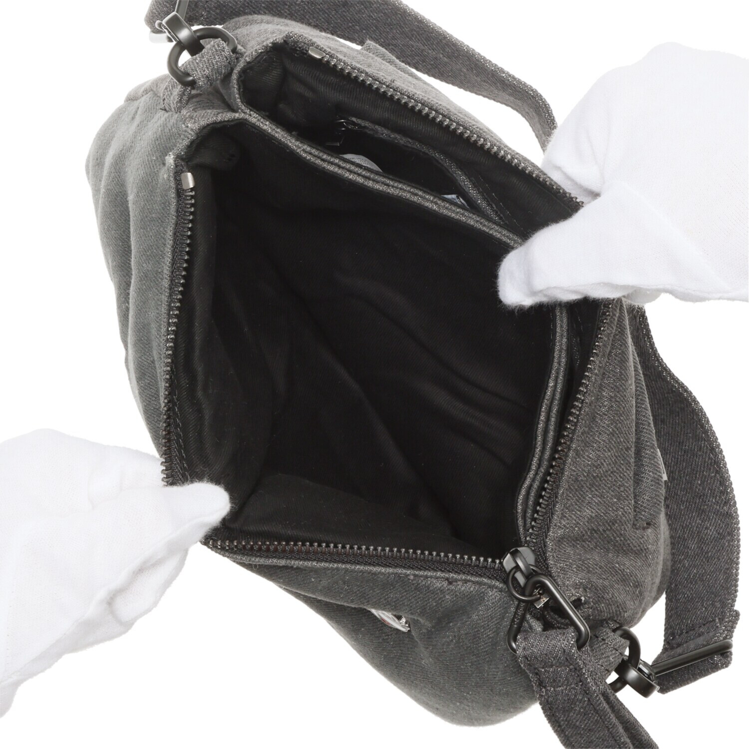 デシグアル ミッキーマウス スタッズアクセント デニムショルダーバッグ