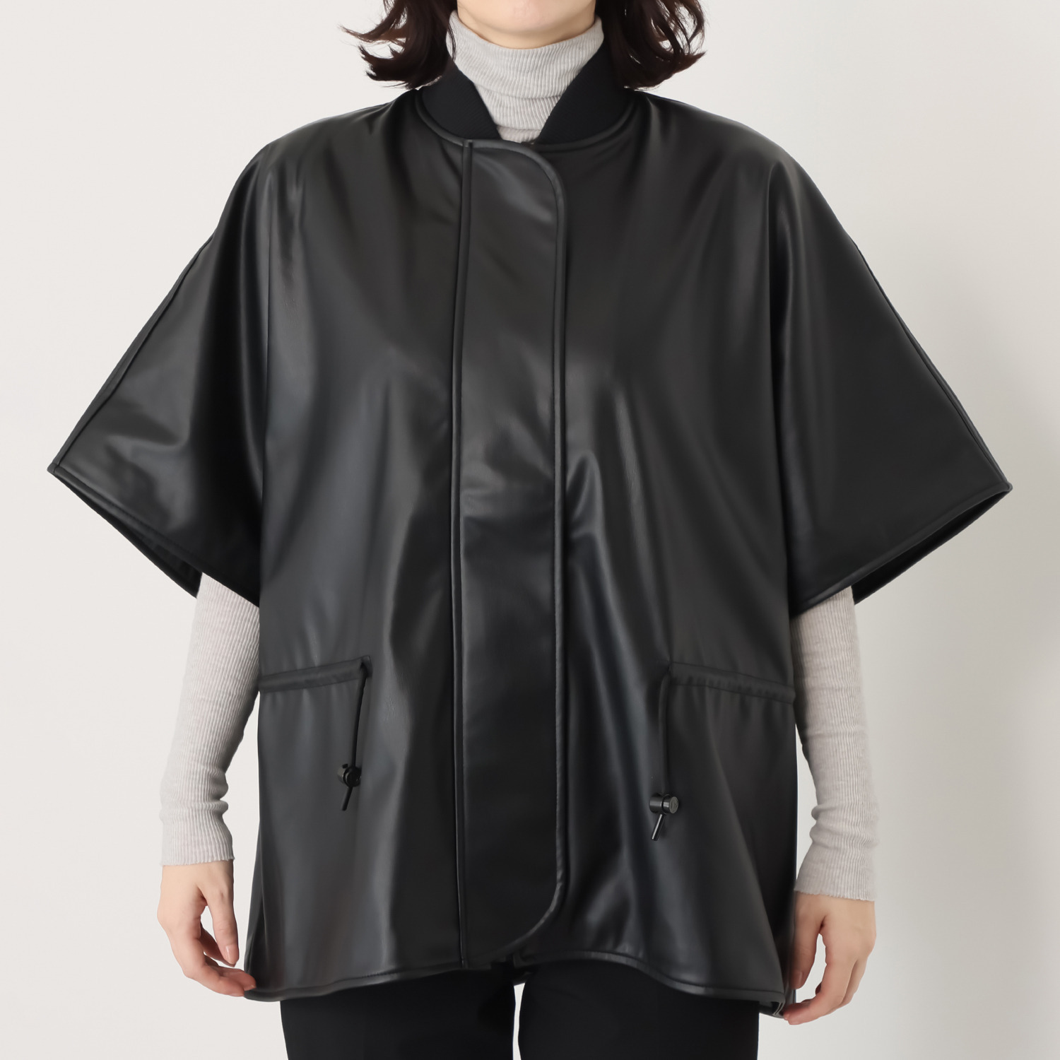 デシグアル 立体お花刺しゅう ポンチョ