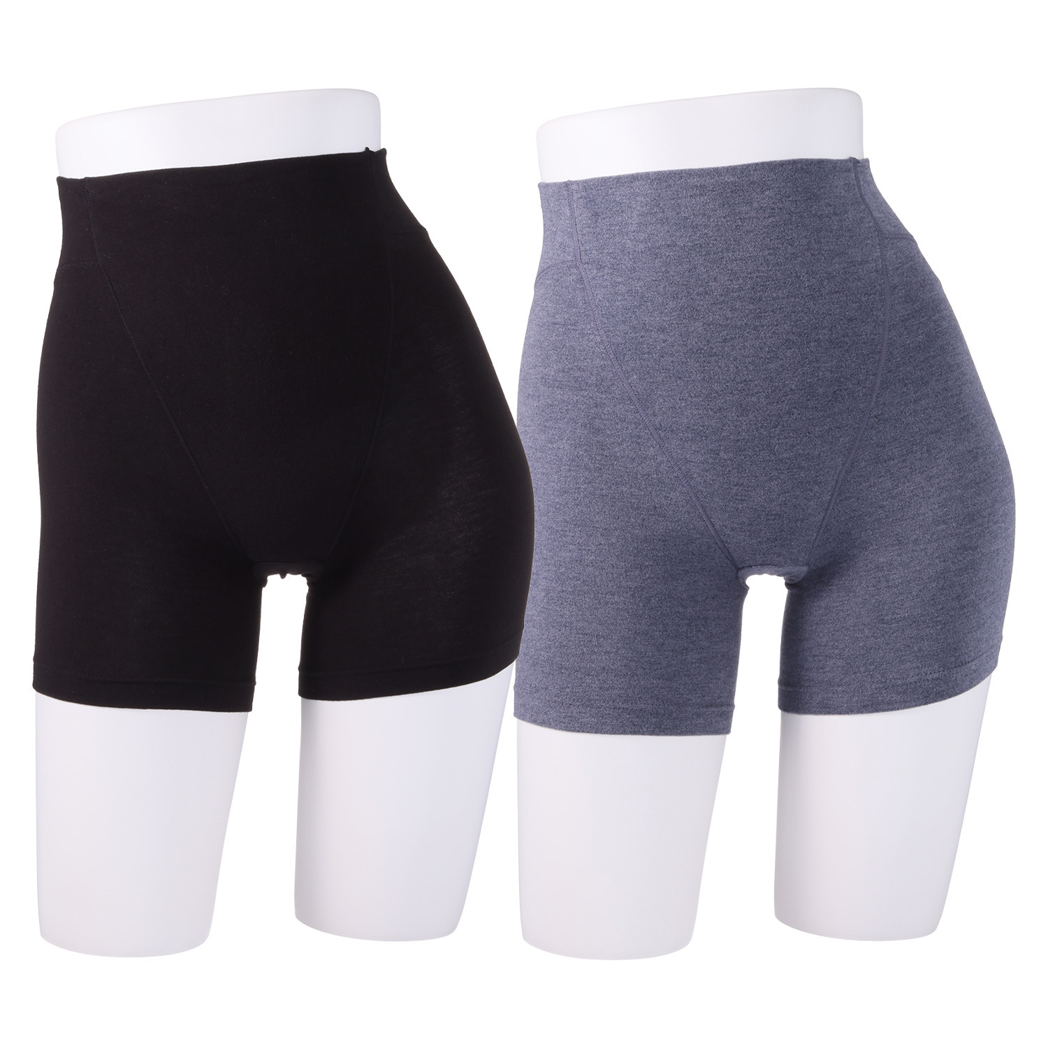 温活キュート ピーチ起毛 仙骨キルト 二分丈ボトム２色セット