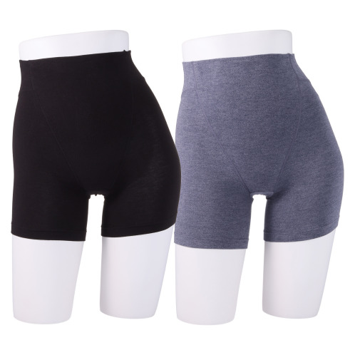 温活キュート　ピーチ起毛　仙骨キルト　二分丈ボトム２色セット