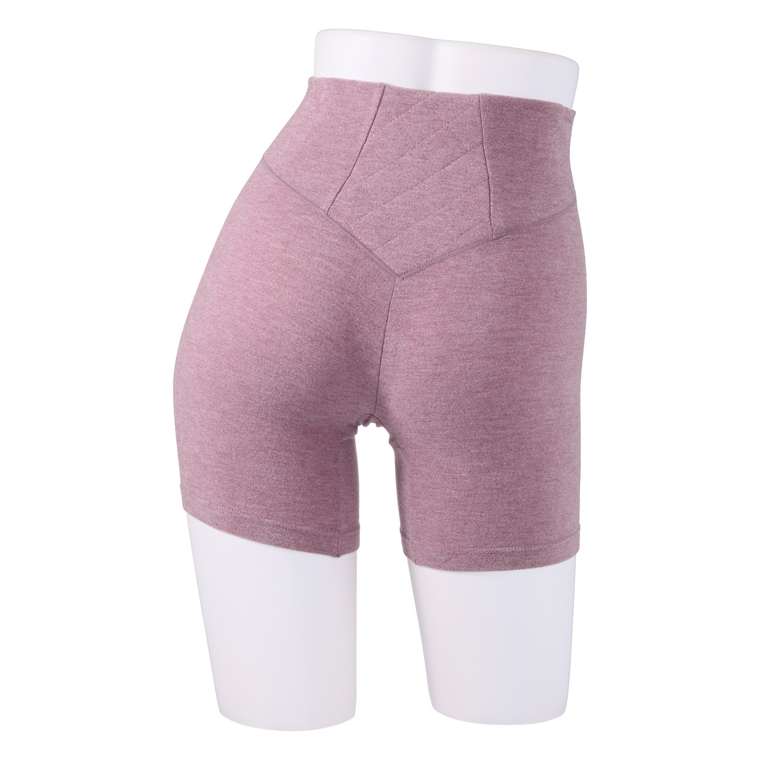 温活キュート ピーチ起毛 仙骨キルト 二分丈ボトム２色セット