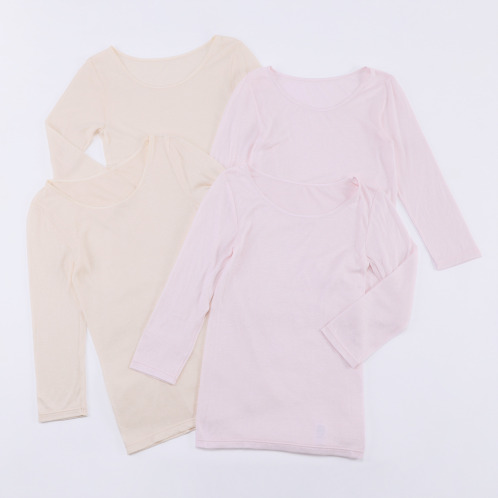 肌ごころ 綿レーヨン接結 7分袖インナー 4枚セット 肌ごころ 綿レーヨン接結 7分袖インナー 4枚セット