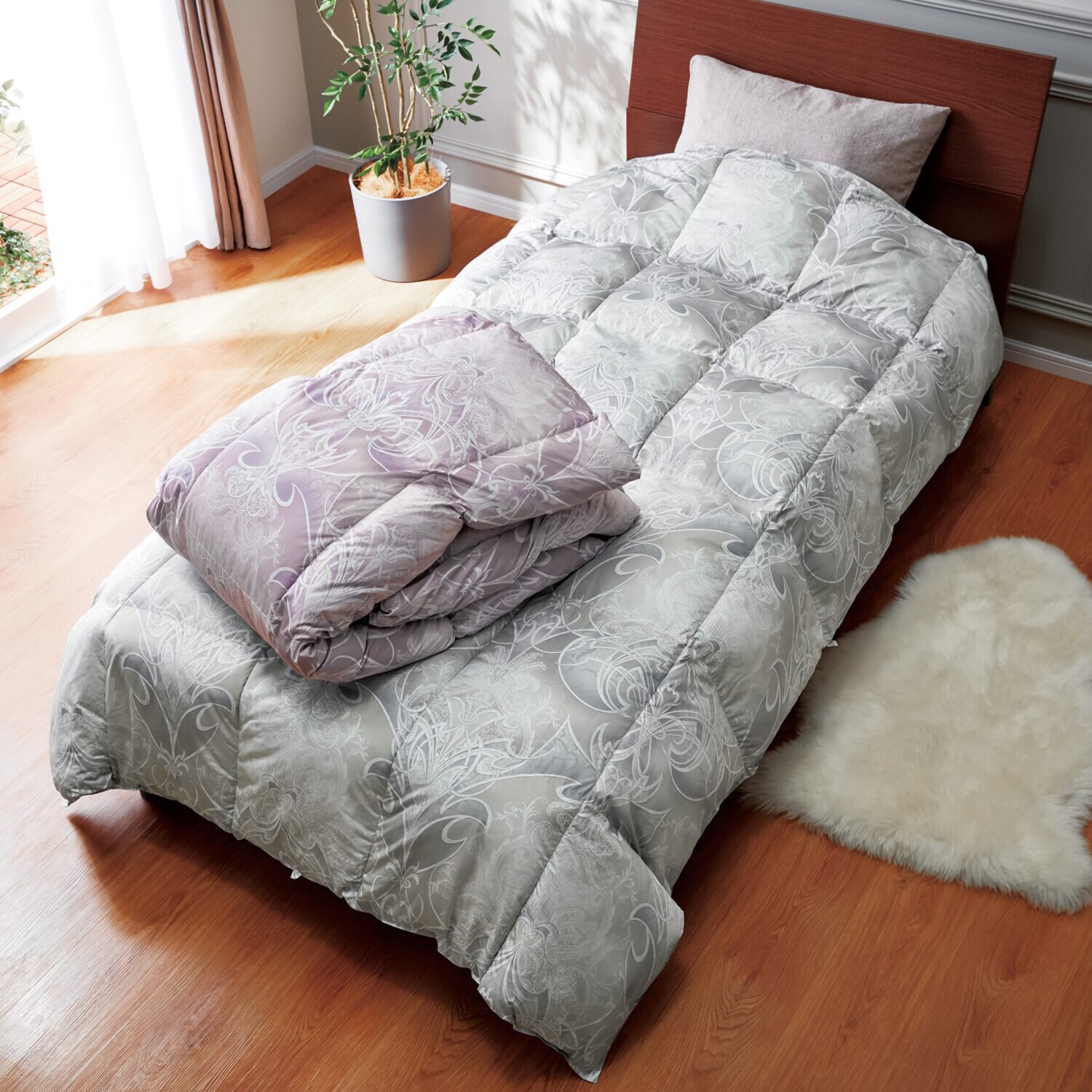 ＯＮＳＥＮ　ＫＩＢＵＮ 蓄熱＆抗菌防臭わた使用 ふんわり軽くて暖かい 温泉気分なふとん ＜セミダブル＞