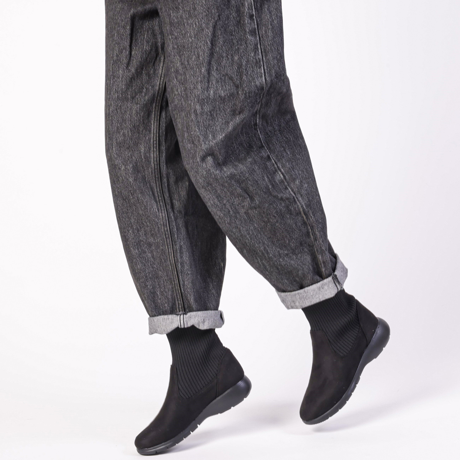 ラックラック 履いて歩いて全身運動！ 空飛ぶ　洗える ２ＷＡＹ ストレッチニットブーツ