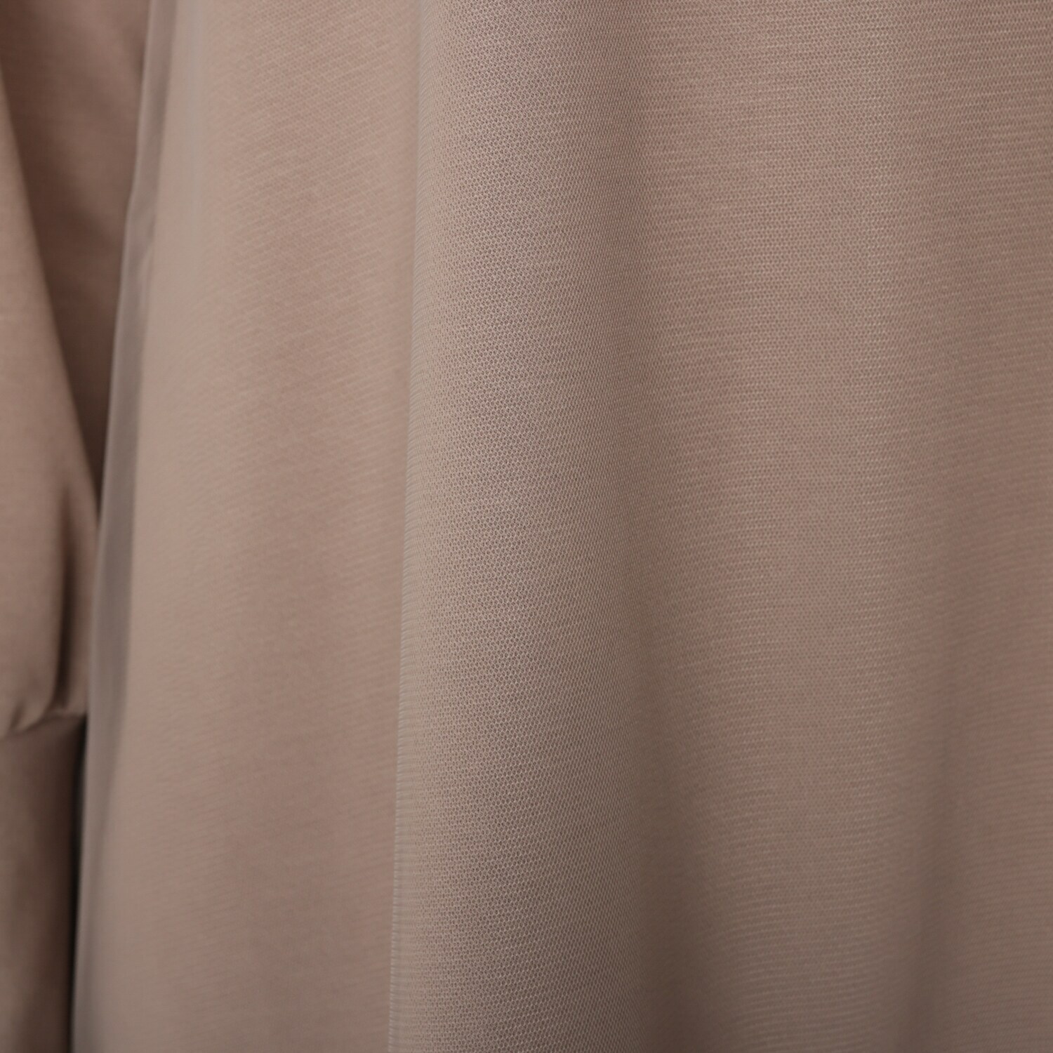 イシカワラボ★ヒトミ 裏起毛ソフトジャージー チュールレイヤード フレアーデザイン チュニックプルオーバー