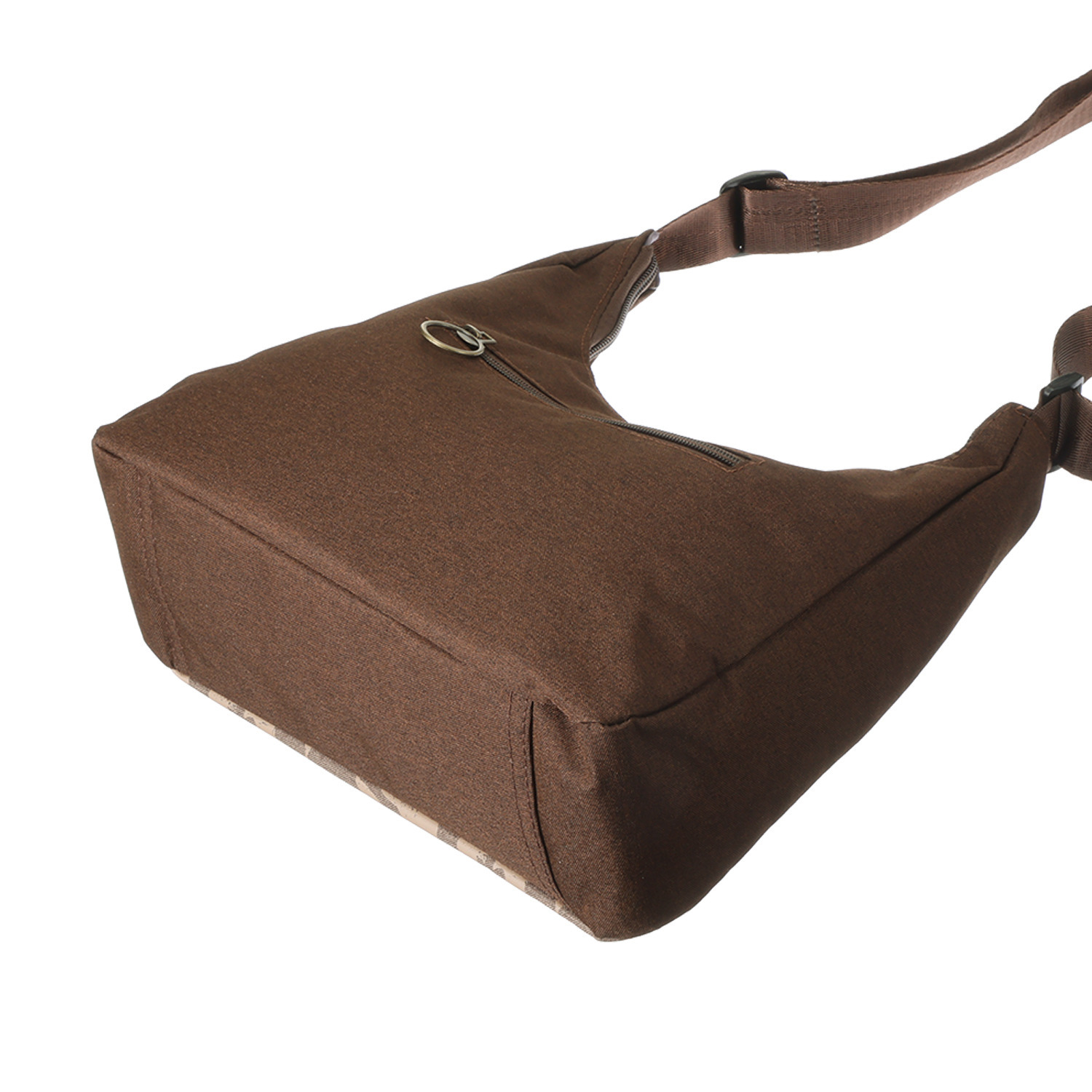 ダジュール ネコ＆花プリント ショルダーバッグ