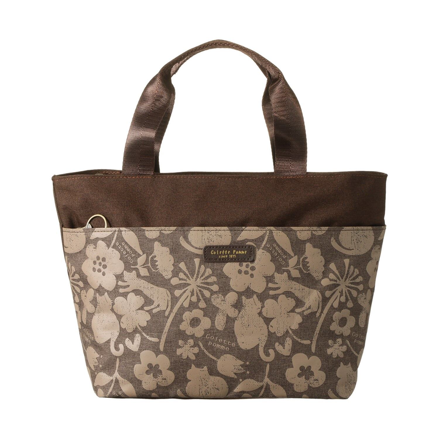 ダジュール ネコ＆花プリント トートバッグ