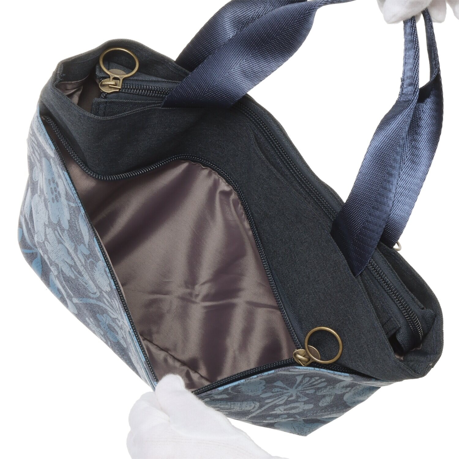 ダジュール ネコ＆花プリント トートバッグ